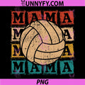 Vintage Sports Mom PNG, Designs Retro Volleyball Mama PNG