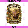 Vintage Topanga Canyon Bear PNG, Family 90290 Bohemian Style PNG