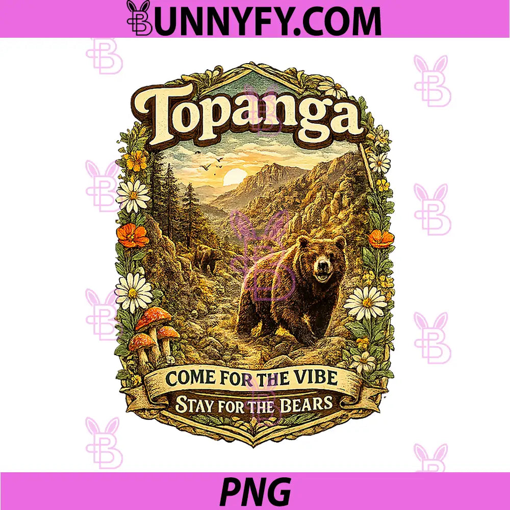 Vintage Topanga Canyon Bear PNG, Family 90290 Bohemian Style PNG