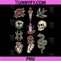 Vintage Traditional Tattoo PNG, Flash Sheet Alternative Art PNG