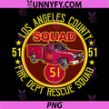 Vintage Truck Side 51 PNG, classic Emergency Squad 51 PNG