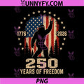 Vintage USA Flag Bigfoot PNG, 4th of July 250 Years of Freedom PNG