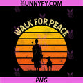 Vintage Walk For Peace Monks PNG, With Aloka Dog Sunset Design PNG