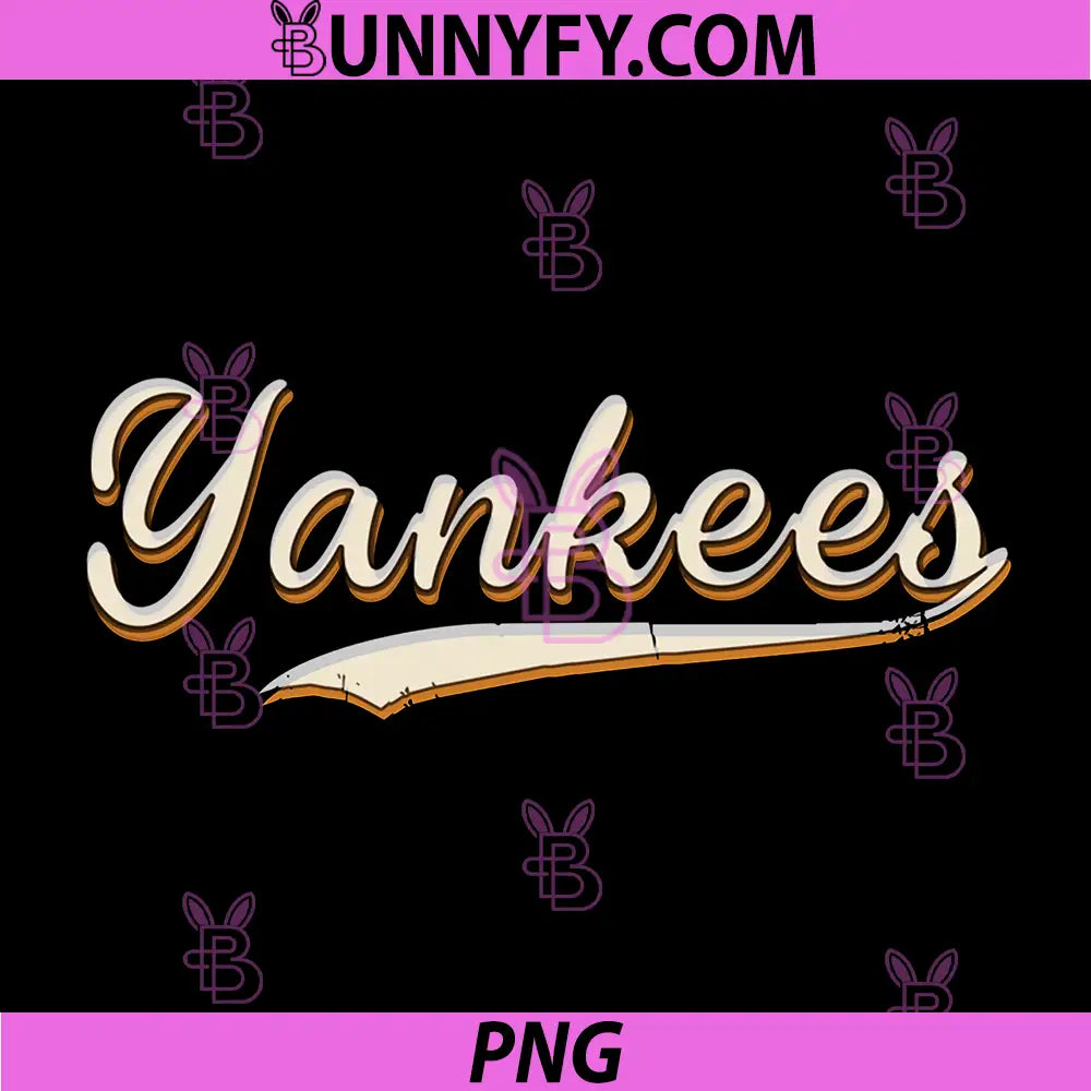 Yankees Retro PNG, Style 70s 80s First Name Personalized PNG