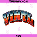 Vintage Vinyl Text Logo PNG, Retro Bootleg Typography Art PNG