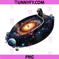 Cosmic Vinyl Record PNG, Galaxy Space Music Art PNG
