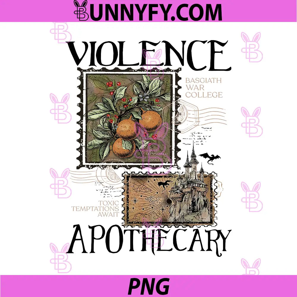 Violence Botanical Apothecary Artwork PNG, Basgiath War College PNG