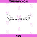 Violent Little Thing Minimal Script PNG, Cracked Text Quote Design PNG