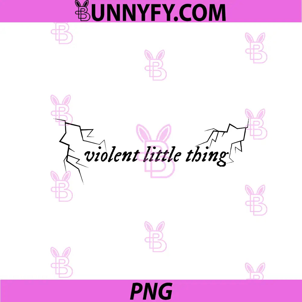 Violent Little Thing Minimal Script PNG, Cracked Text Quote Design PNG