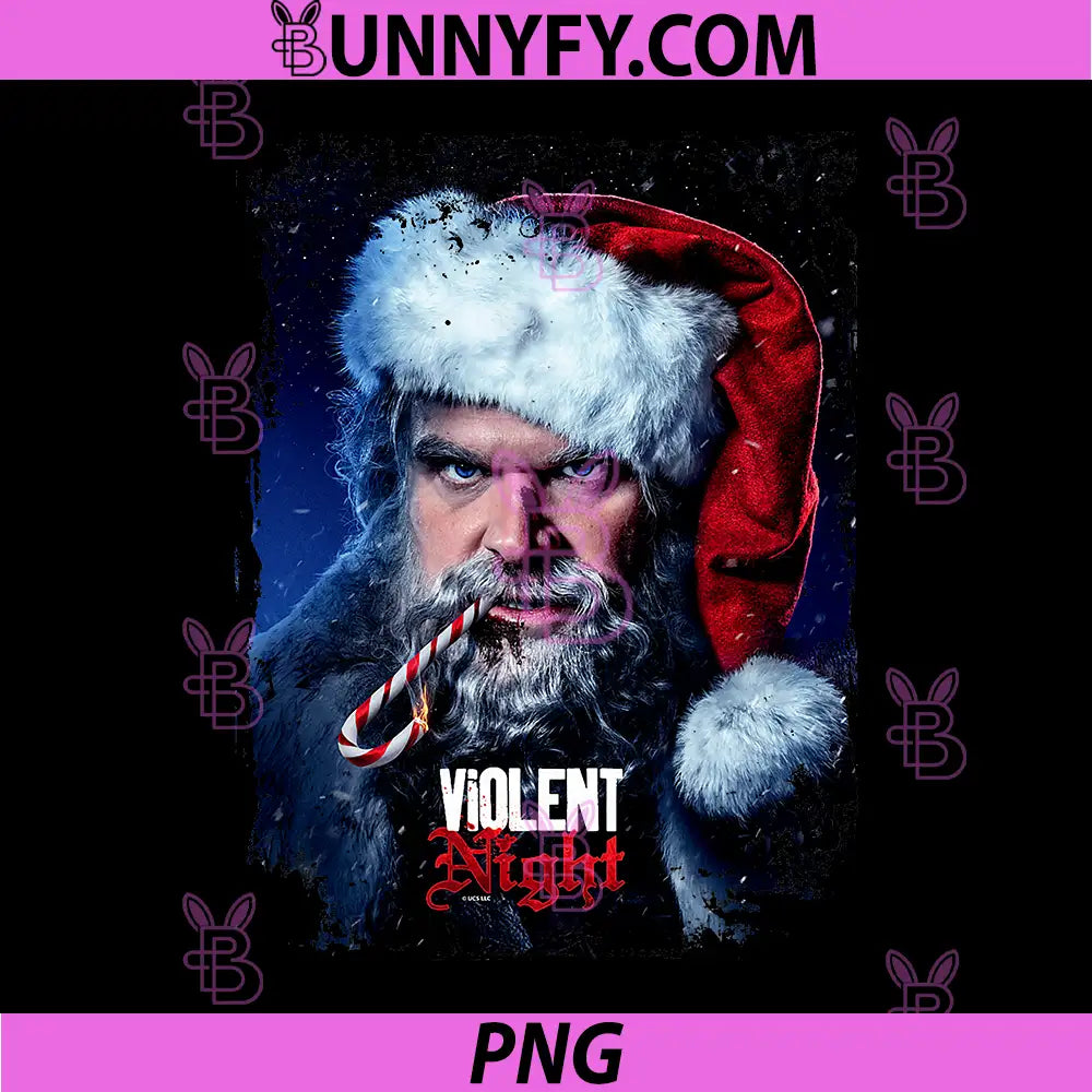 Dark Santa Claus PNG, Violent Christmas Action Santa PNG