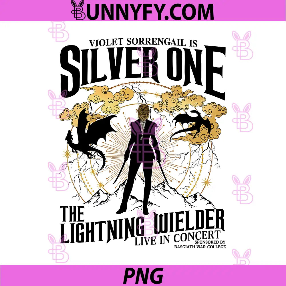Violet Sorrengail Lightning Power PNG, Silver One Warrior PNG