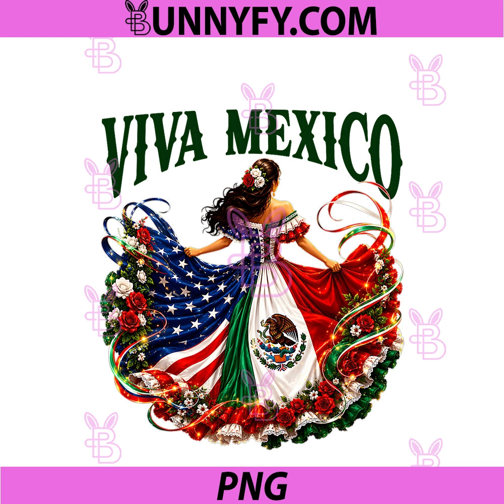Viva Mexico PNG, Independence Day Mexican American Women Girls PNG