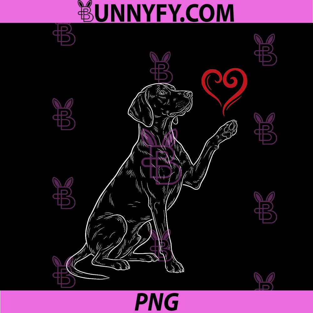 Vizsla Lover Dog Art Vizsla Holding PNG, Heart Valentines PNG