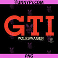 Volkswagen Golf GTI Retro Text PNG, Classic European Hatchback Design PNG