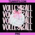 Volleyball Coquette Bow PNG, Volleyball Mom Mama Sister PNG