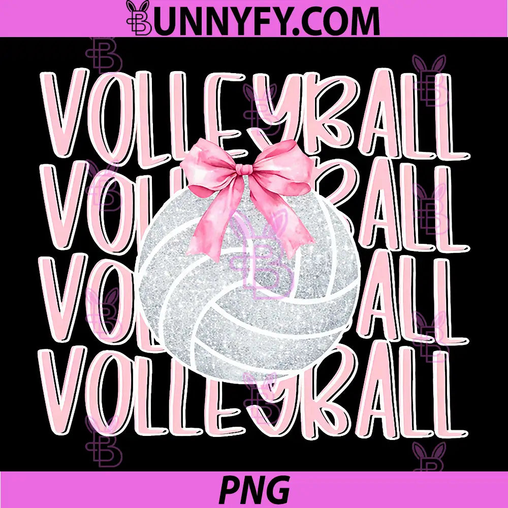 Volleyball Coquette Bow PNG, Volleyball Mom Mama Sister PNG