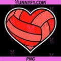 Volleyball Heart Love PNG, Sport Valentines Day PNG