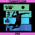 Volleyball Player Coach Fan PNG, Volley-Ball Child Man PNG, Retro Raglan Baseball PNG