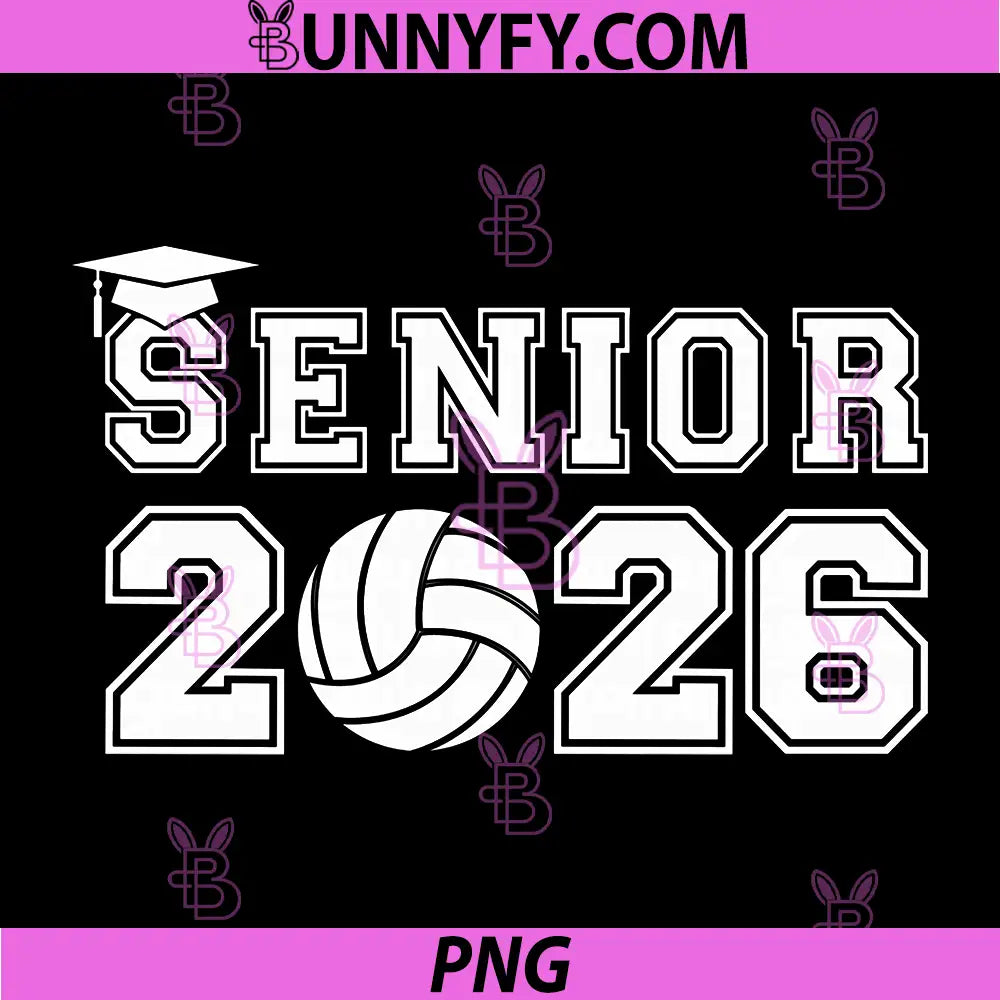 Volleyball Senior 2026 PNG, Graduation Class of 2026 Graduate PNG