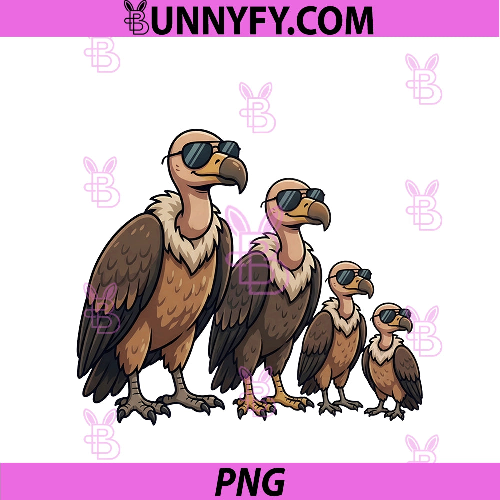Vulture Family Sunglasses Cool Bird Lover PNG, Vultures Graphic PNG