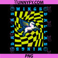WNBA Dallas Wings PNG, Retro Wavy Checkerboard PNG