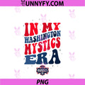 WNBA In My Washington Mystics Era Retro PNG, Wave Logo PNG