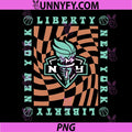 WNBA New York Liberty PNG, Retro Wavy Checkerboard PNG
