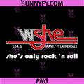 WSHE 103.5 Miami She's Only Rock n Roll PNG, Retro Radio Classic PNG