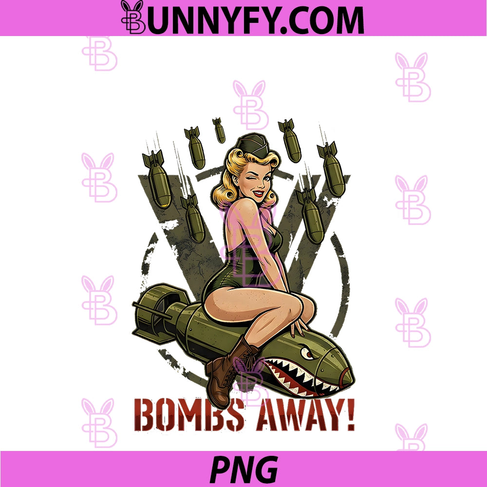WW2 Pin Up Girl World War Two History PNG, Bombs Away Graphic PNG