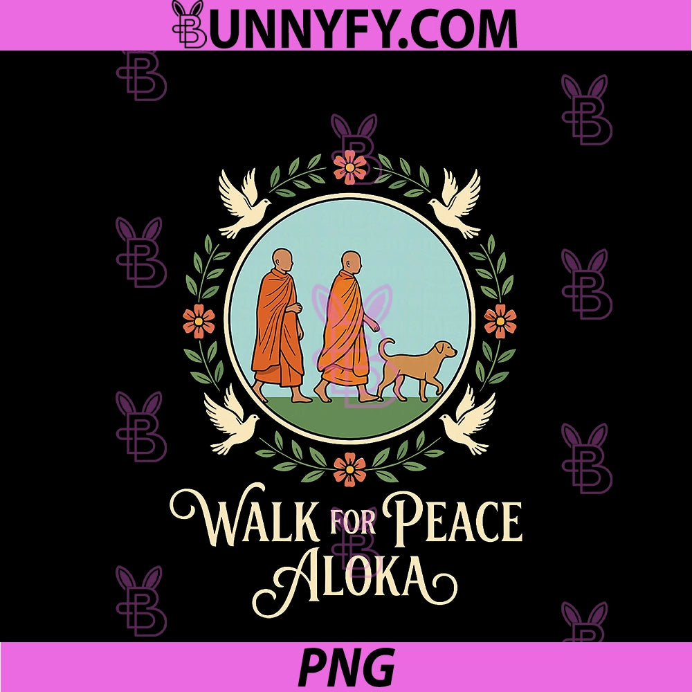 Walk For Peace Aloka PNG, Buddhist Monk Aloka The Peace Dog PNG