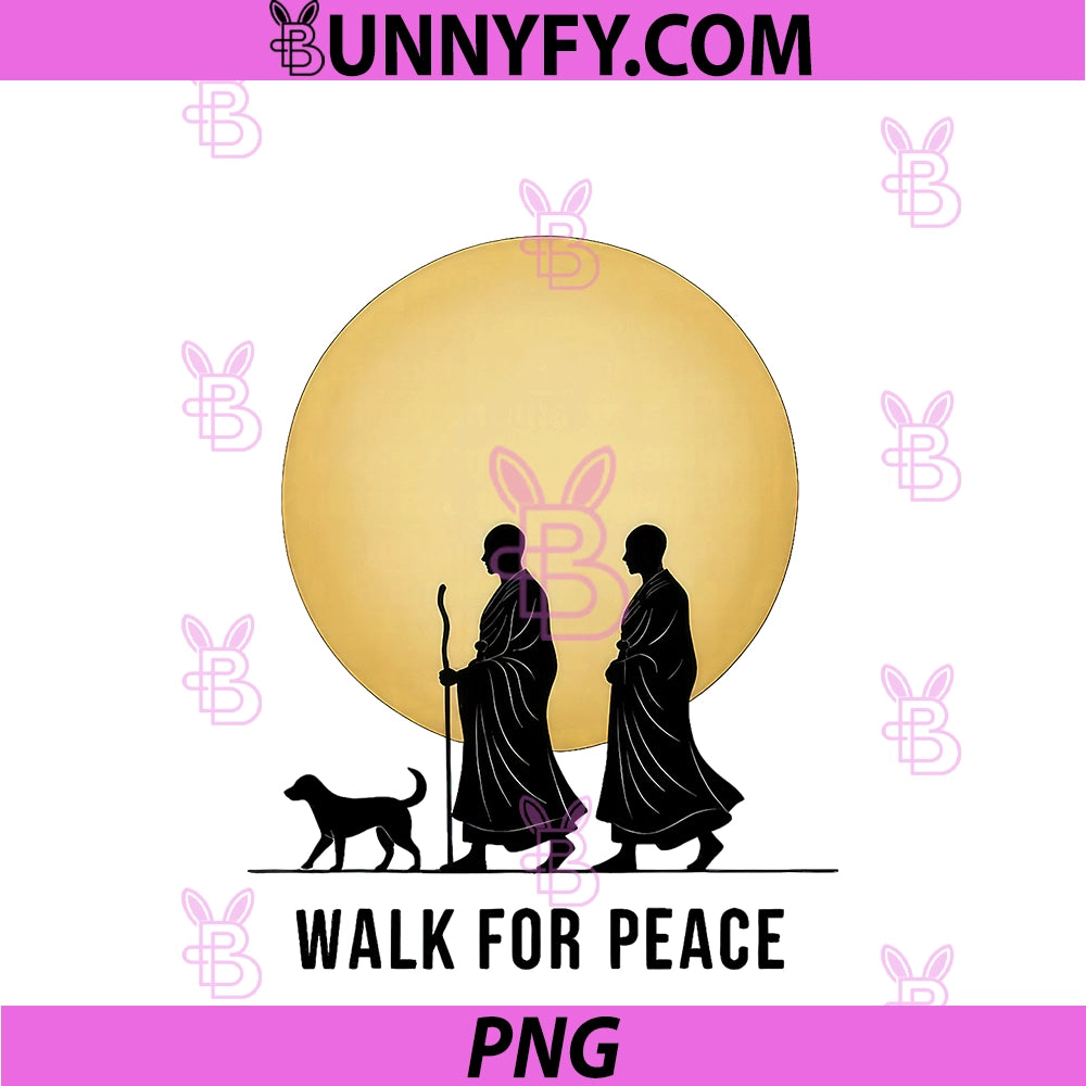 Walk For Peace Buddhist Monks PNG, Inspirational Journey PNG