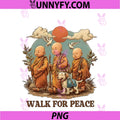 Walk For Peace Buddhist PNG, Monks Inspirational Journey PNG
