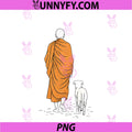 Walk For Peace Monks With PNG, Aloka Dog Minimalist Zen Art PNG