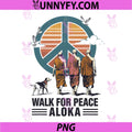 Walk for Peace ALOKA PNG, Dog Buddhist Monks Retro Vintage PNG