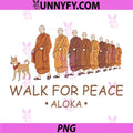 Walk for Peace PNG, Monks with Aloka Dog PNG
