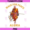 Walk For Peace Aloka Monk PNG, Buddhist Monk With Dog Art PNG
