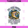 Walleye Fishing Humor PNG, Funny Beer Drinking Fishermen PNG