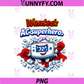 Wanted AC Superhero PNG, Funny HVAC Thermostat Graphic PNG