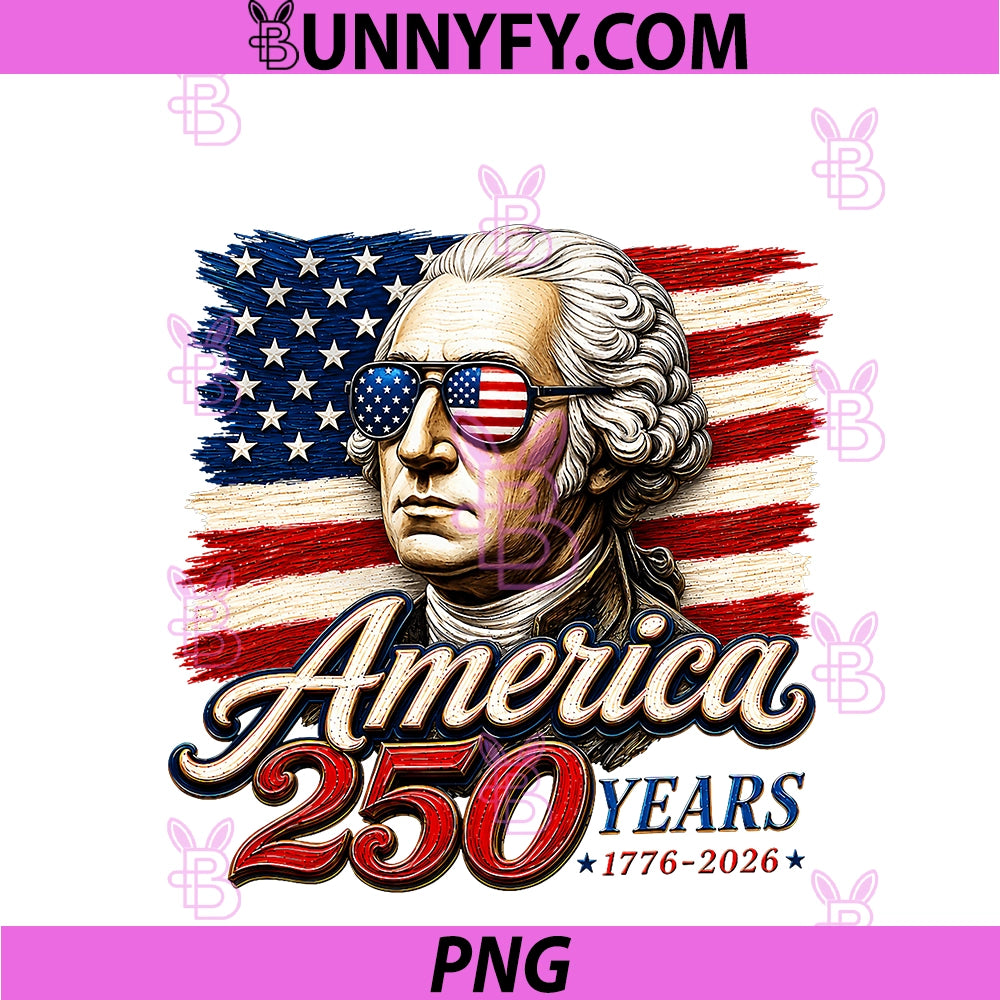 Washington USA America 1776-2026 250 Years PNG, Happy 4th Of July PNG