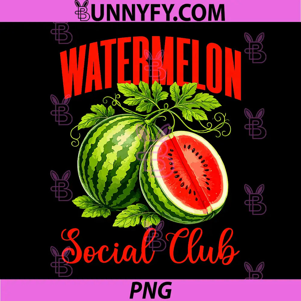 Watermelon Social Club PNG, Summer Tropical Fruits PNG