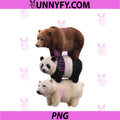 We Bears Realistic Stacked Bares PNG, Meme Animal PNG
