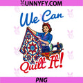 We Can Quilt It PNG, Rosie Riveter Quilting Sewing Machine Craft PNG