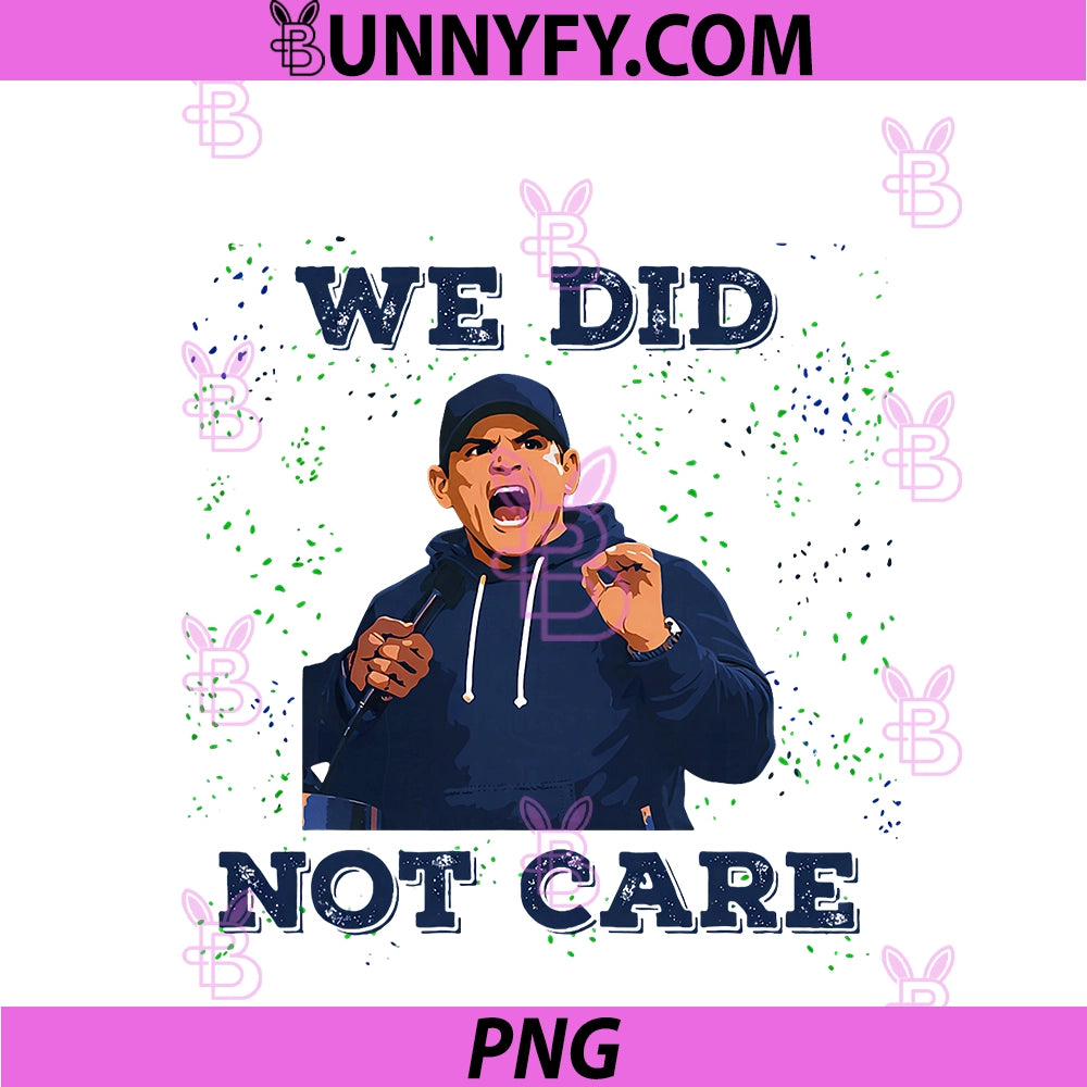 We Did Not Care PNG, Bold Coach Rant Meme PNG