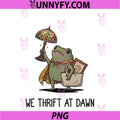 We Thrift At Dawn PNG, Funny Frog Thrifting Vintage Collector PNG