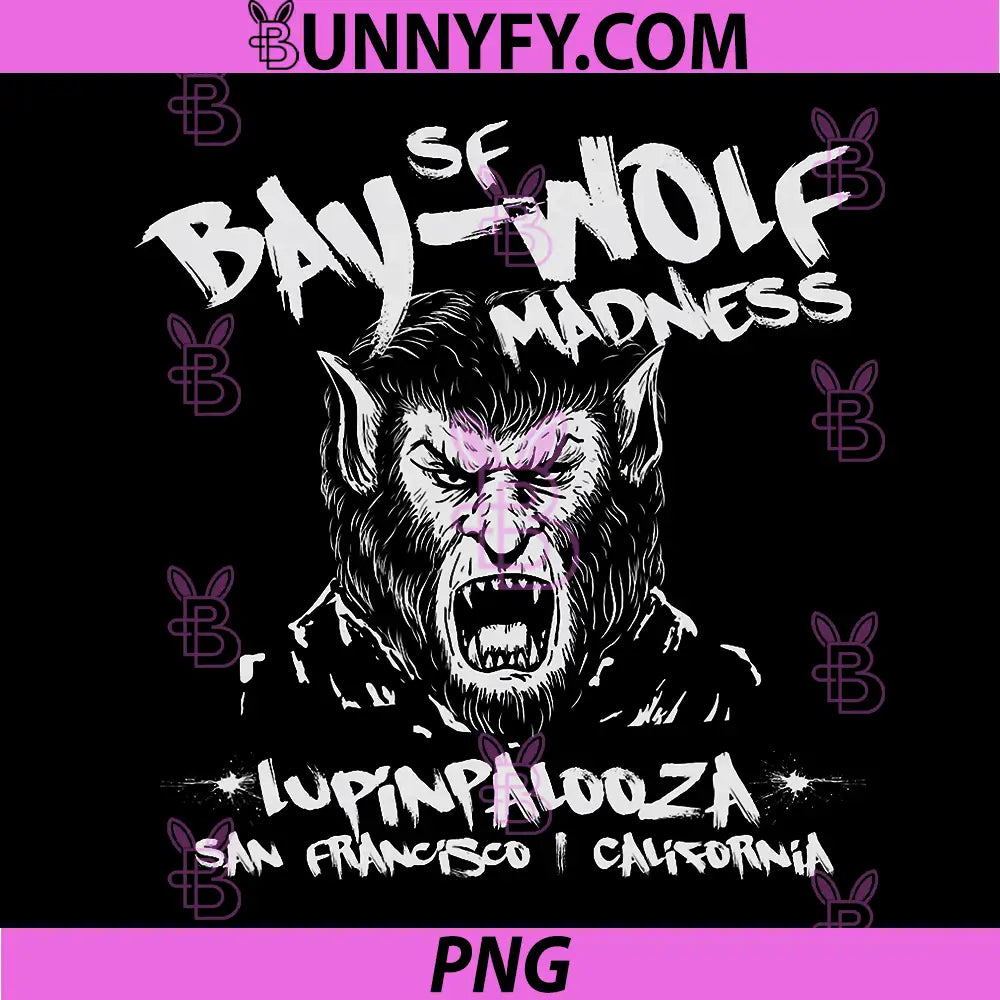SF Bay-Wolf Madness Werewolf PNG, Lupinpalooza SF California PNG