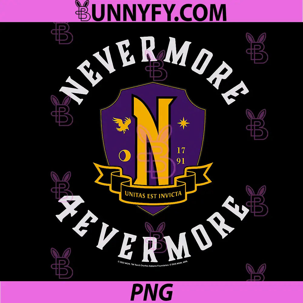 Wednesday Season 2 PNG, Nevermore 4 Evermore School Emblem PNG