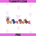 Weiner Dog 4th Of July Patriotic PNG, Dachshund Cute USA PNG