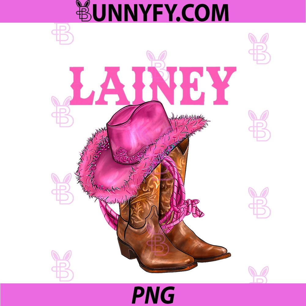 Western Cowgirl Lainey PNG, First Name Personalized PNG