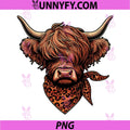 Western Highland Cow with Bandana PNG, Cowgirl Cow Farmer PNG