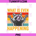 What Is Even Happening PNG, Confused Sarcastic Raccoon Retro PNG